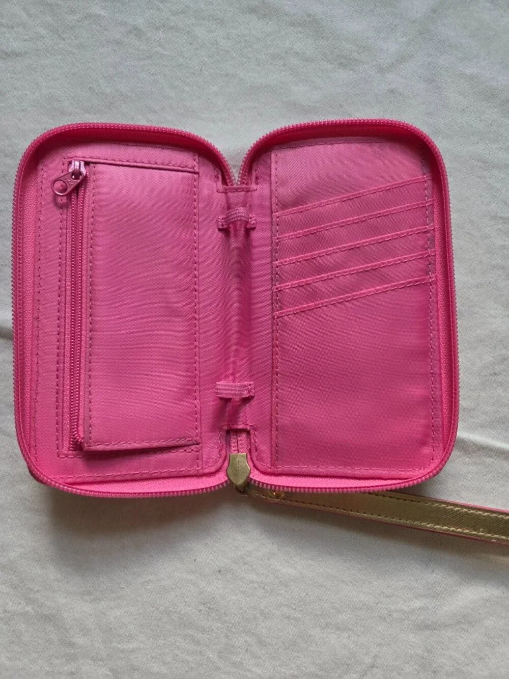Lily Pulitzer flamingo zip around wallet